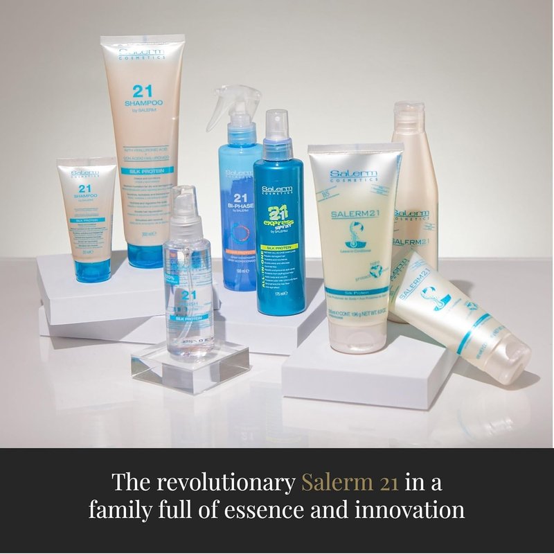 Salerm 21 Leave-In Mask & Conditioner - Jasmine & Amber - Anti-Frizz, Deep Hydration - 200 ml