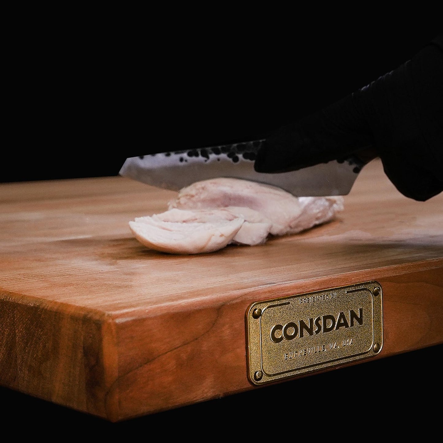 CONSDAN Butcher Block Counter Top, USA Grown Oak Solid Hardwood Countertop, Wood Slabs for Kitchen, Reversible, Both Side Polished, Prefinished with Food-safe Oil, 1.5" Thickness, 36" L x 25" W