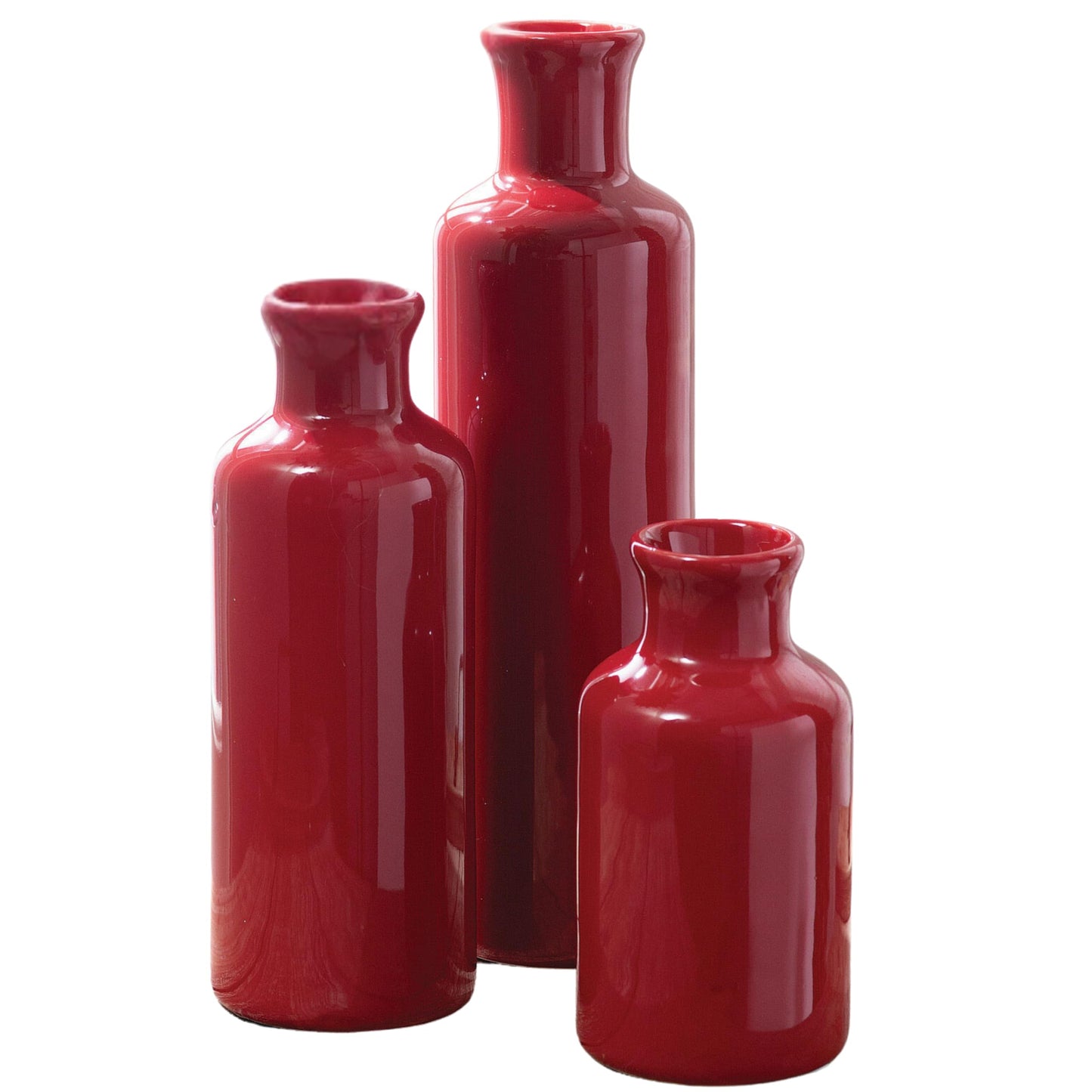 Sullivans Juego de jarrones de cerámica blanca, decoración de granja, jarrones decorativos para el hogar, jarrones para tu cocina, dormitorio, oficina, sala de estar, baño y estante (CM2333)