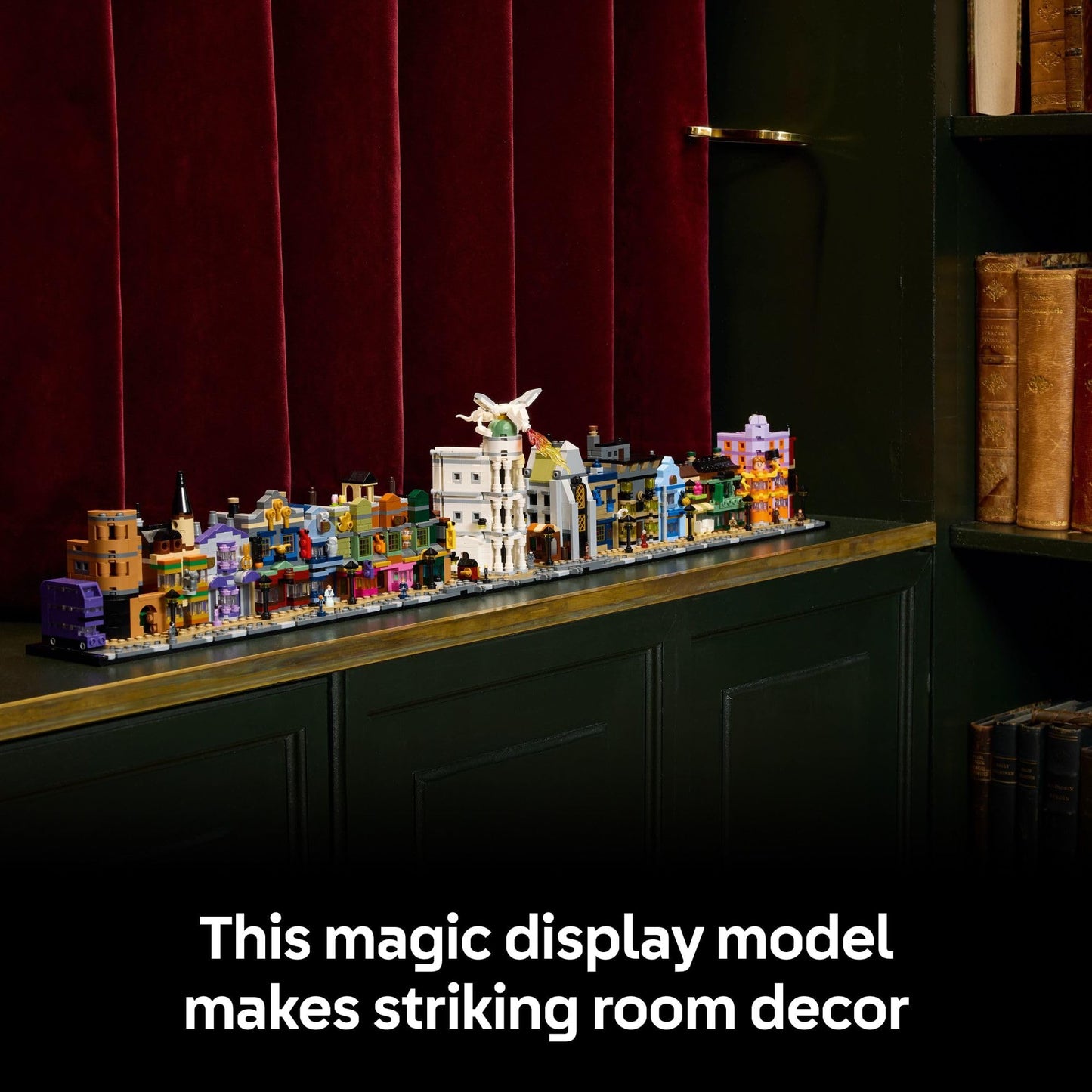LEGO Harry Potter Diagon Alley Wizarding Shops Building Set for Adults - Collectible Kit for Harry Potter Fans with 12 Microfigures - Gift for Christmas - 76444