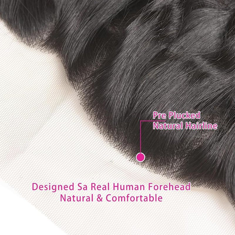 16 Inch 13x4 Lace Frontal Kinky Curly Human Hair 180% Density Unprocessed Deep Curly Virgin Hair 13x4 Ear to Ear Lace Closure Frontal Natural Color(13x4 Kinky Curly, 16 Inch)