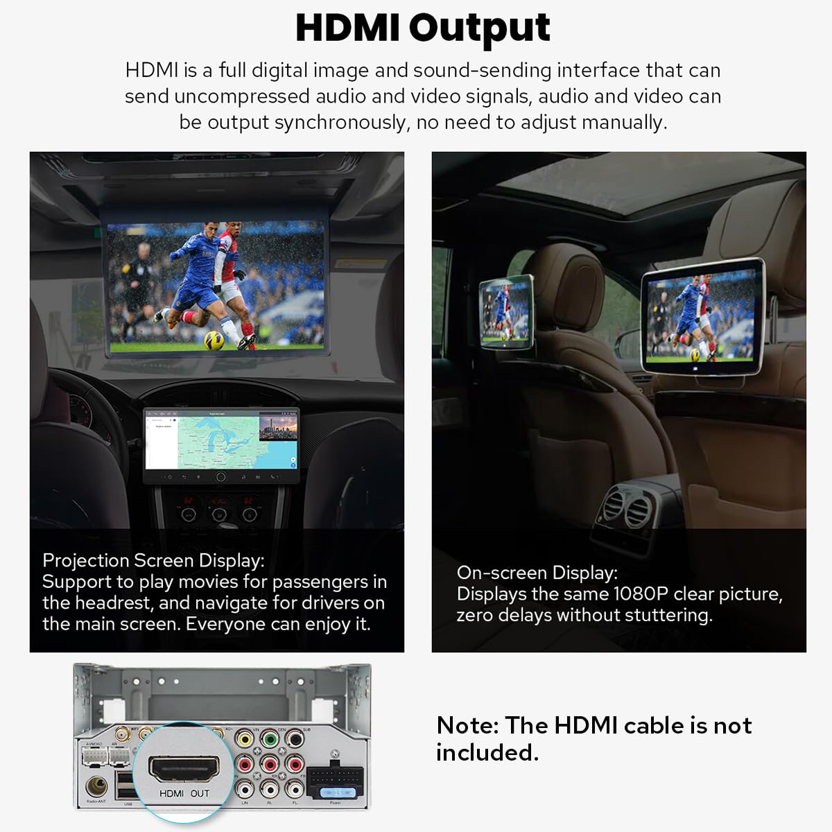 Joying 12.3" Double Din Car Stereo with Carplay and Android Auto, Android 13 Head Unit Detachable Touch Screen Radio with Subwoofer Output, Coaxial Output, Optical Output(JY-HTD03N8)