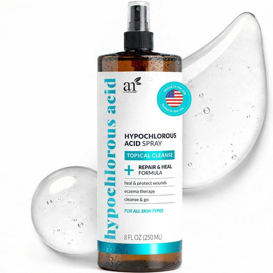 Artnaturals Hypochlorous Acid Face & Skin Spray – Gentle Daily Facial Mist, pH-Balanced, Fragrance-Free, Soothing Cleanser for Sensitive Skin – 8 fl oz