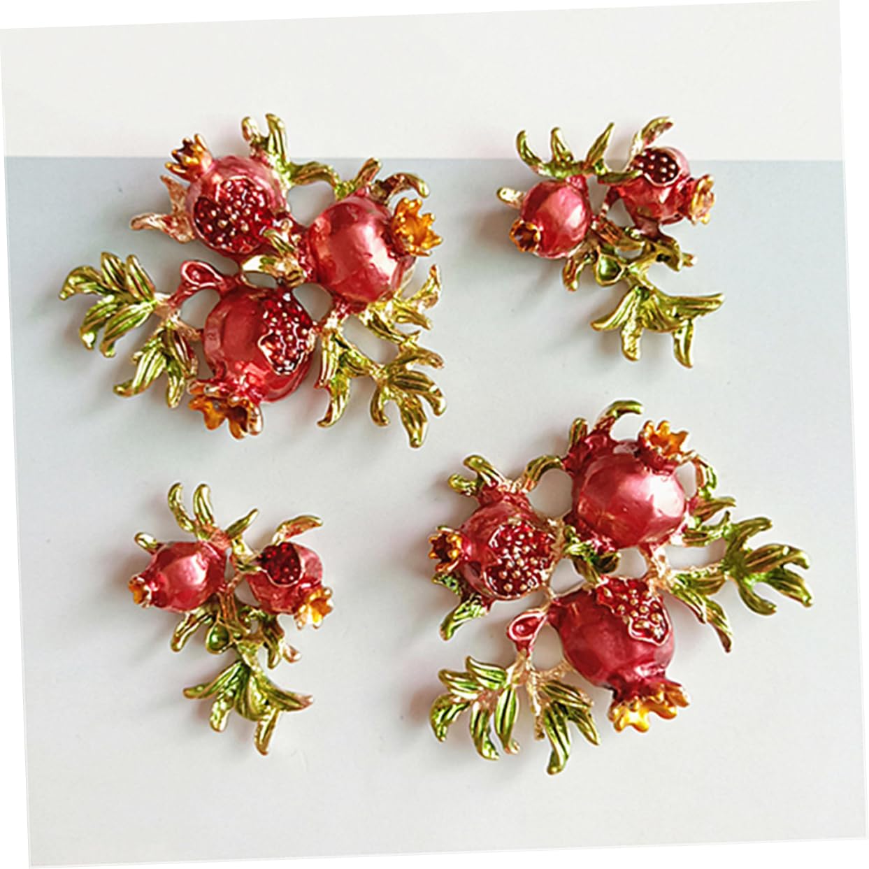 EXCEART 20 Pcs Delicate Pomegranate DIY Headwear Accessories for Hair Clips Bags Shoes Decorative Brooch Charms for Crafting Festive Ornaments
