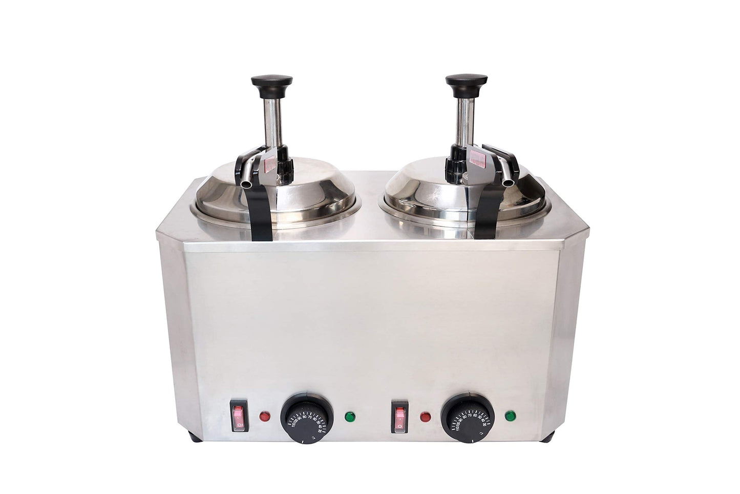 Li Bai Dual Nacho Cheese Chocolate Dispenser Professional Food Warmer Electric Pump Melting Machine Commercial Food Grade Quality with Temperature Control Stainless Steel 650w 110v for Home Restaurant