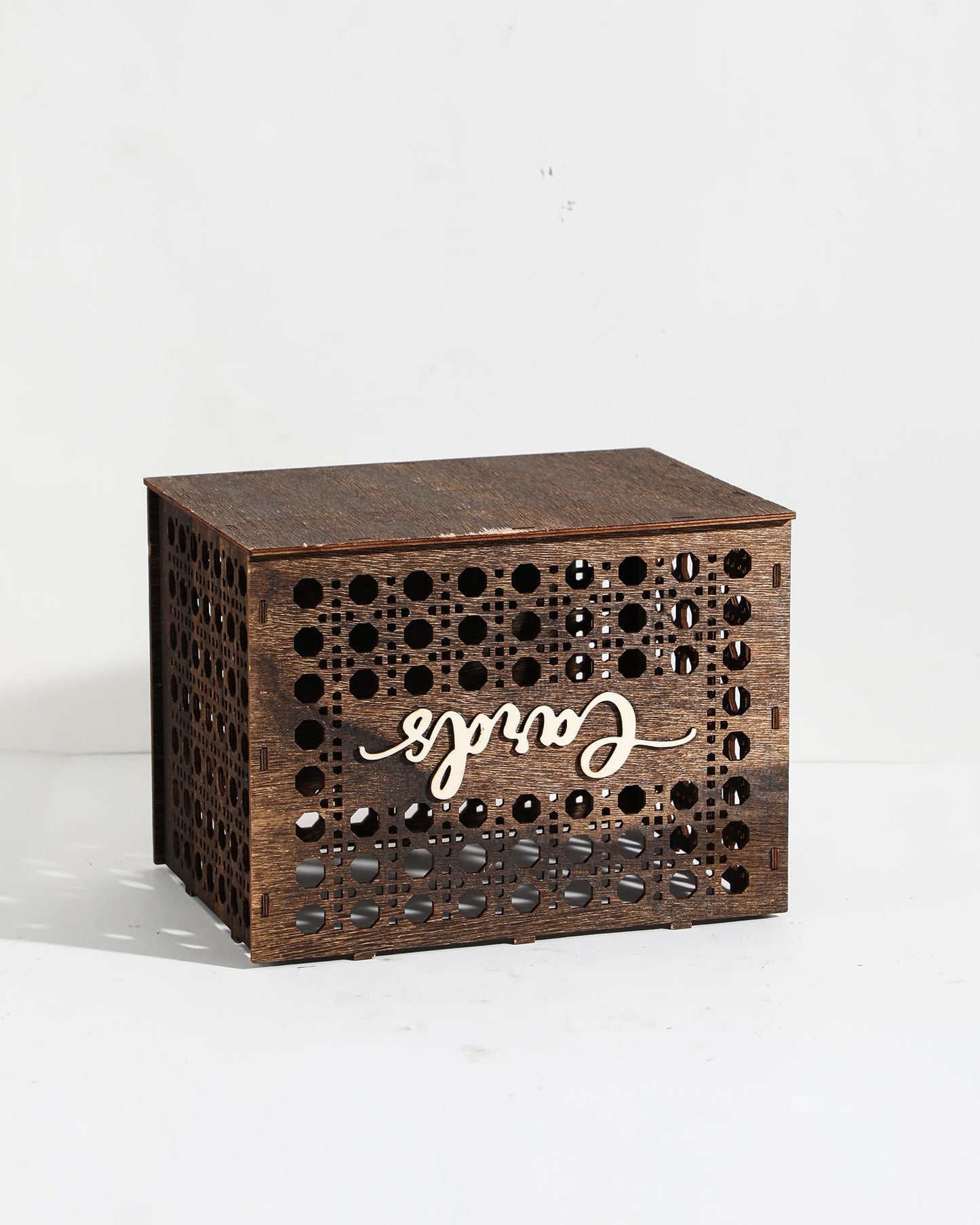 Xhqsulsclac Wedding Card Box with Lid, Wood Gift Card Box for Wedding Reception, Rustic Envelope Money Box for Wedding Party Birthday Bridal Shower Baby Shower Graduation Decorations (12x9x8.8 in)