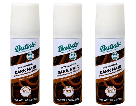 Batiste Dry Shampoo, Dark, Mini 1.06 fl. oz. (Pack of 3)