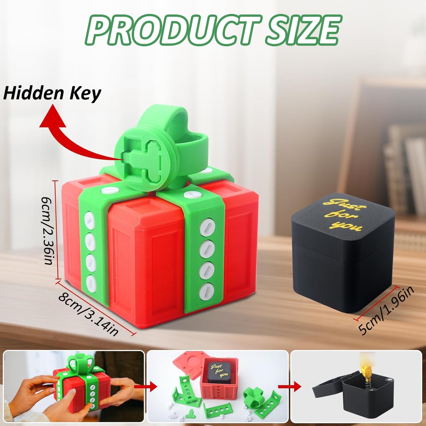 The Prank Box – Hilarious Screw Challenge with Finger Surprise,Annoying Gift Box with Screws,Perfect Gag Gift,Annoying Funny 3D Printed Screw Gifts Boxes Ideal for Christmas,All Occasions (Green)