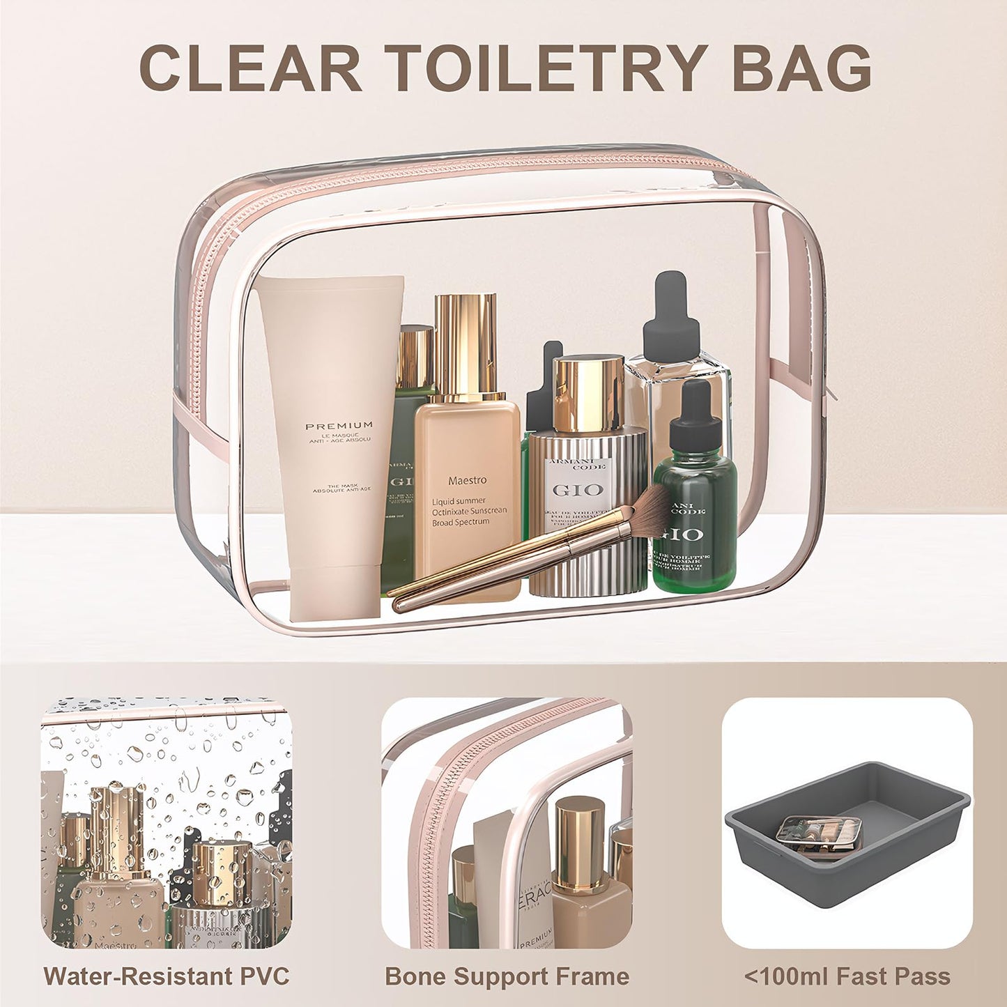 BLINGCOOL 8 Set Packing Cubes for Travel with Clear Toiletry Bag, Durable Luggage Packing Organizers, Carry-On Accessories, TSA Approved See-Through Cubes, Space-Saving Storage Bags, Gifts for Women