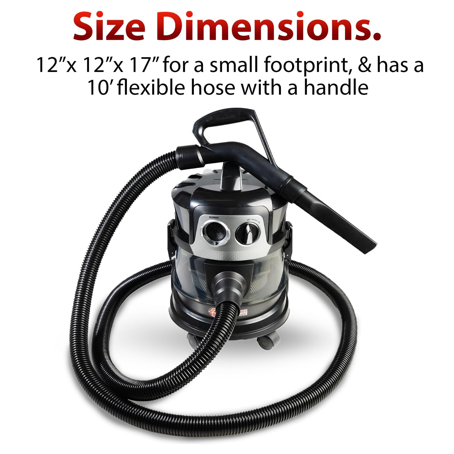 Adam's Polishes Cyclonic Vacuum Cleaner Premium Car Detailing Vacuum for Garage, Shop, Home | Powerful Suction, Lightweight, Portable, Heavy Duty | 4 Attachments Included
