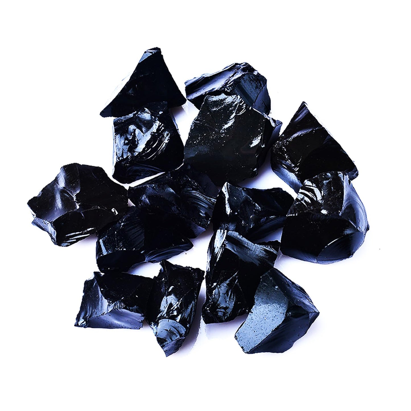 Raw Crystals, Large 1.2-2.0" Healing Crystal Natural Rough Stones for Intuition,Chakra,Meditation,Decoration,Polishing,Energy Work (Obsidian, 3.5oz-1.2-2.0"raw Crystals)