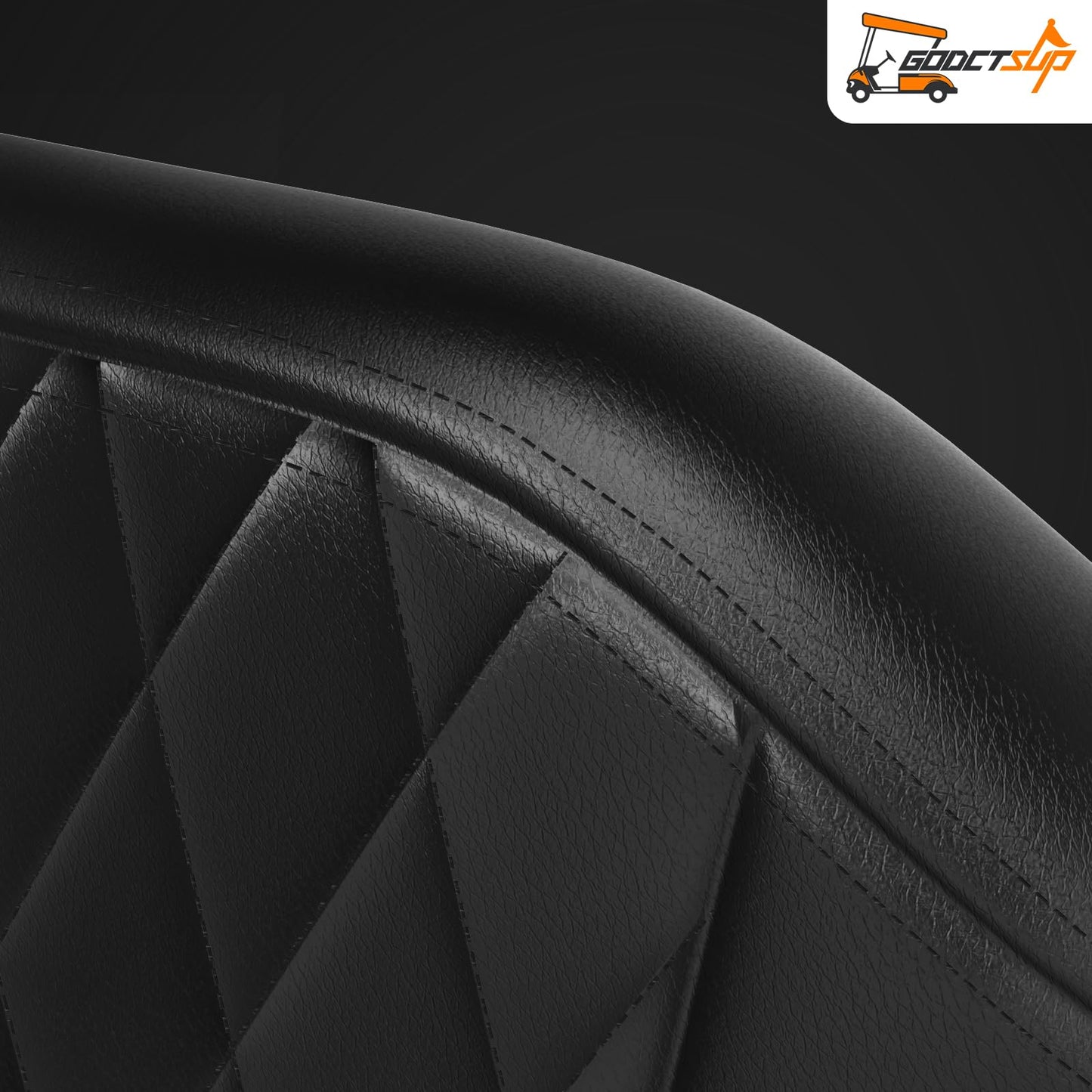 GODCTSUP Upgrade Golf Cart Front Seat Replacement Cushion Assembly Kit for Club Car Precedent 2012-Up, Club Car Seat Cushions- Premium Sponge Soft Seat Cushion and Backrest Set (Without Armrest)