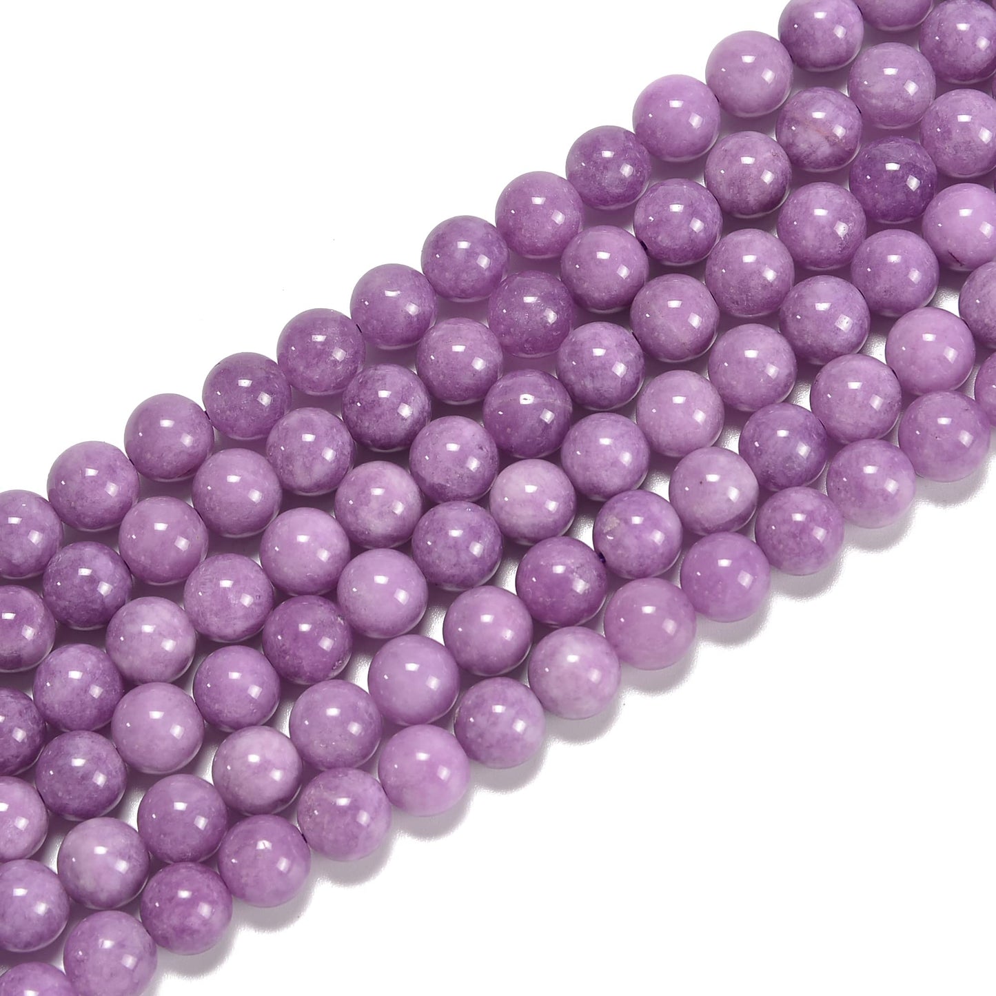jodaying 10mm Purple Dyed Jade Smooth Round Natural Gemstone Loose Beads for Jewelry Making DIY Findings 1 Strand 15"