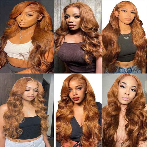 Habiliana Bundles Human Hair 24 26 28 Inch Body Wave 30 Light Brown Human Hair Bundles 11A Unprocessed Brazilian Virgin Quick Weave Hair Extensions for Black Women