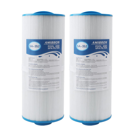 AMIBRON 5CH-352 Replaces Marquis Spa Filter, Compatible With PPM35SC-F2M,FC-0196, Marquis 35, Marquis Spa 20042, 20092, 70-0240, 370-0242, 370-0243, 2" Male Fine Thread 35 sq.ft. Hot Tub Filter 2 Pack