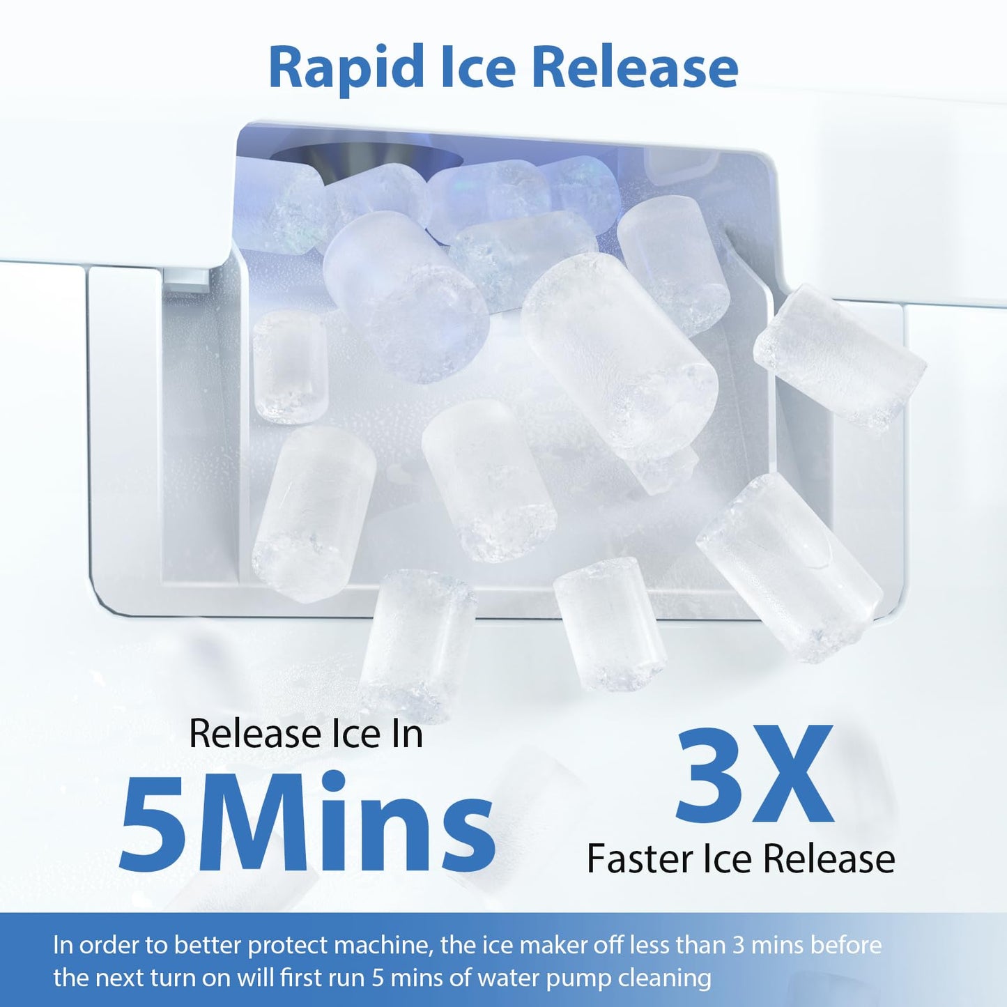 Aeitto Nugget Ice Maker Countertop, 55lbs/24H Ice Machine with 3.6L Water Tank&3.2Lbs Ice Basket, Self-Cleaning Pebble Ice Maker with Stainless Steel Housing for Home Office and Party, Black