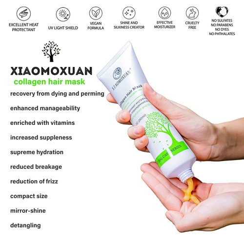 Xiaomoxuan Tea Tree Hair Mask for Frizzy Hair Care with Collagen Shampoo and Conditioner Set Sulfate Free Bundle