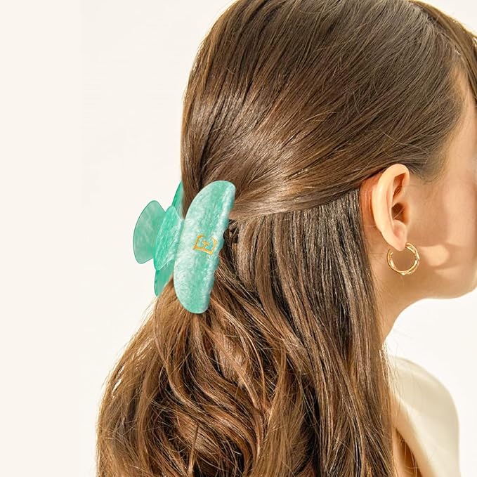 Christmas Gifts for Teenage Girls Birthday Gift for Girls Cute Hair Clips Initial Claw Teacher Gifts for 3 4 5 6 7 8 9 10 11 12 13 Year Old Girl Christmas Gift for Women - Green,S