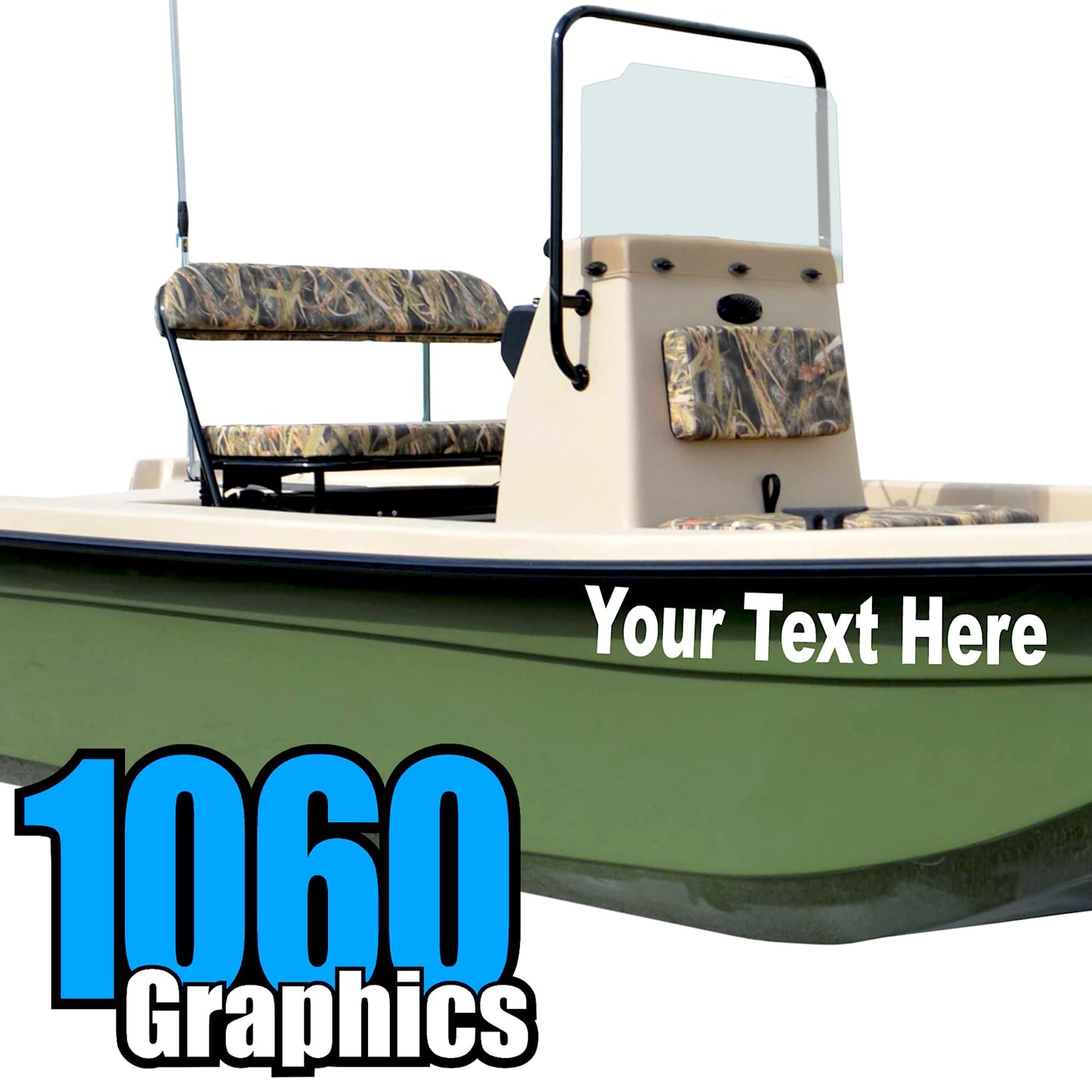 Custom Boat Numbers & Letters (Two Decals) Marine Vinyl Lettering Stickers