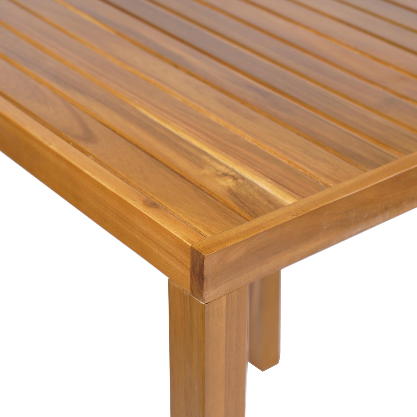 Christopher Knight Home Gree Acacia Wood Outdoor Bar Table, Wooden Patio Bar Height Table, Square Kitchen Coffee Bar Table, Patio Furniture Set, Teak