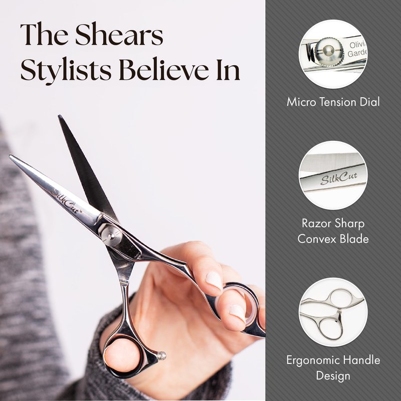 Olivia Garden SilkCut Professional Hairdressing Shear and Thinner Case (5.75" shear and 6" thinner)