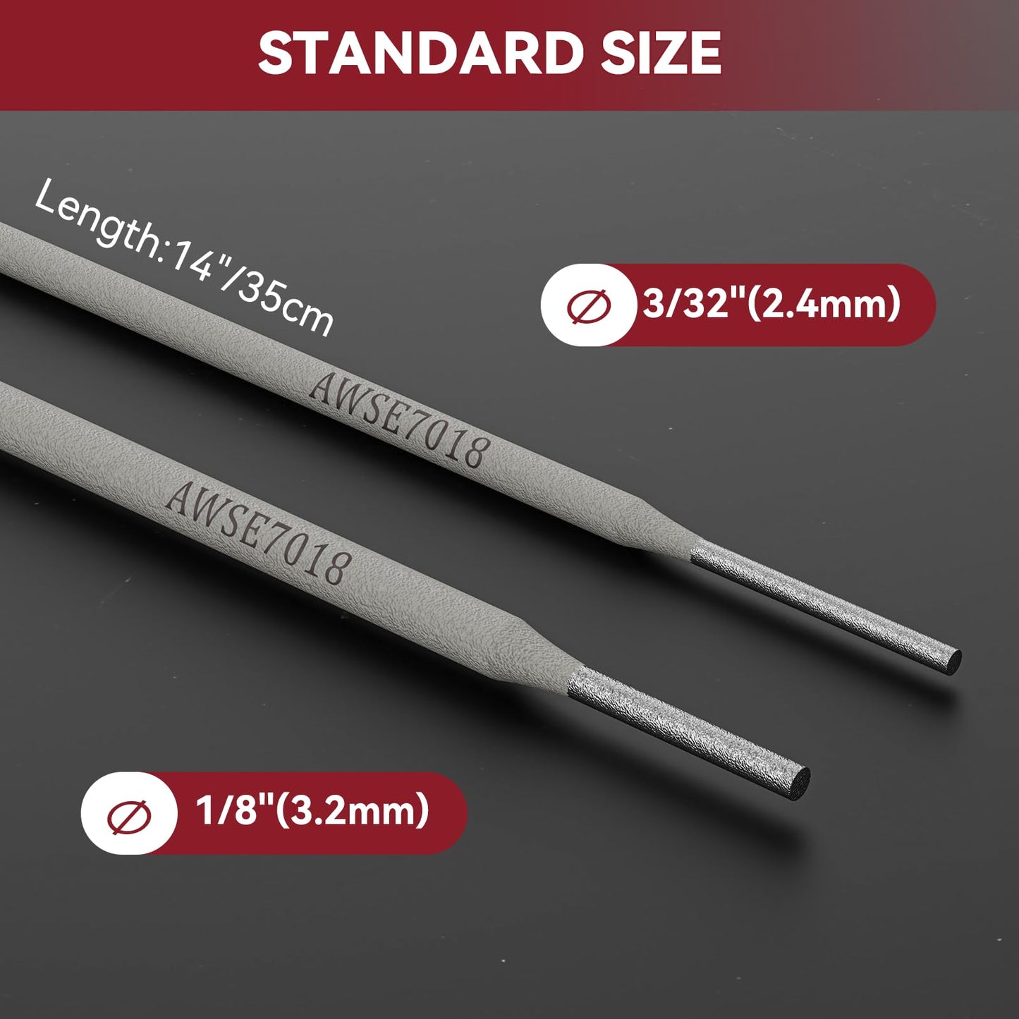ARCCAPTAIN E7018 Welding Rod 1/8'' 5LB Low Hydrogen Carbon Steel Welding Sticks Electrodes, Welding Rods ARC Welding Equipment