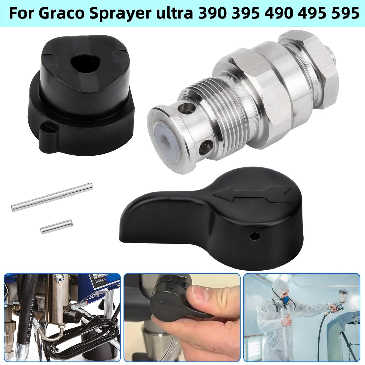 2025 New Upgraded 235014 Prime Spray Valve Kit,Drain Valve Compatible with Graco 210 230 390 395 490 495 595 3400 Aftermarketr Airless Paint Sprayer,Replace Airless Spray Painting Machine Accessories