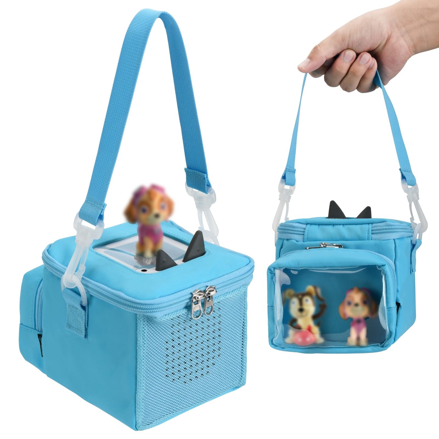 Beautyflier Carrying Case Compatible with Toniebox Starter Set and Tonies Figurines, Storage Bag Organizer for Toniebox 2 & Accessories, Tote Bag for Toniebox 1 Disney Tonies Figures (Blue)