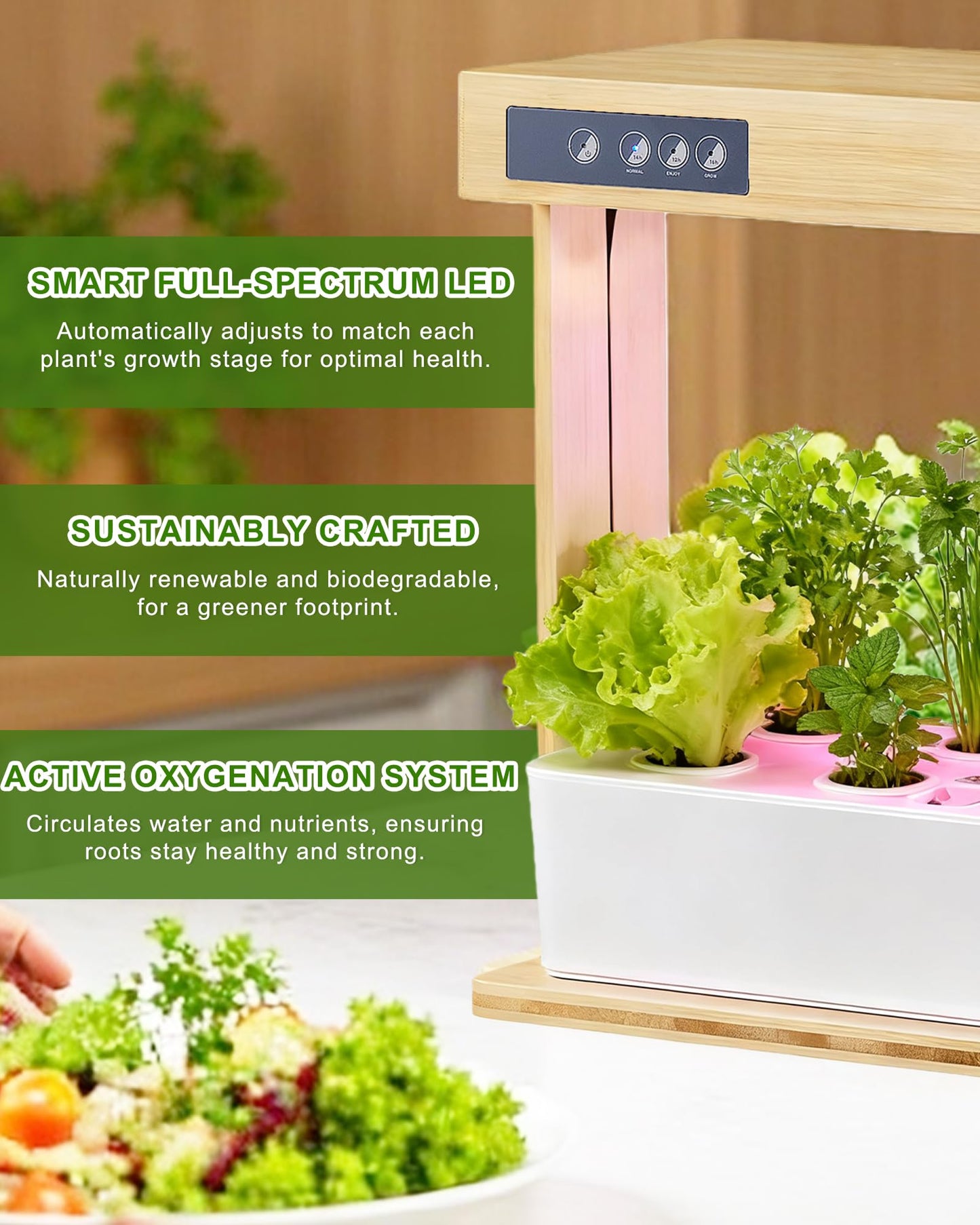 yadoker Plant Grow Light and Indoor Hydroponic Garden System