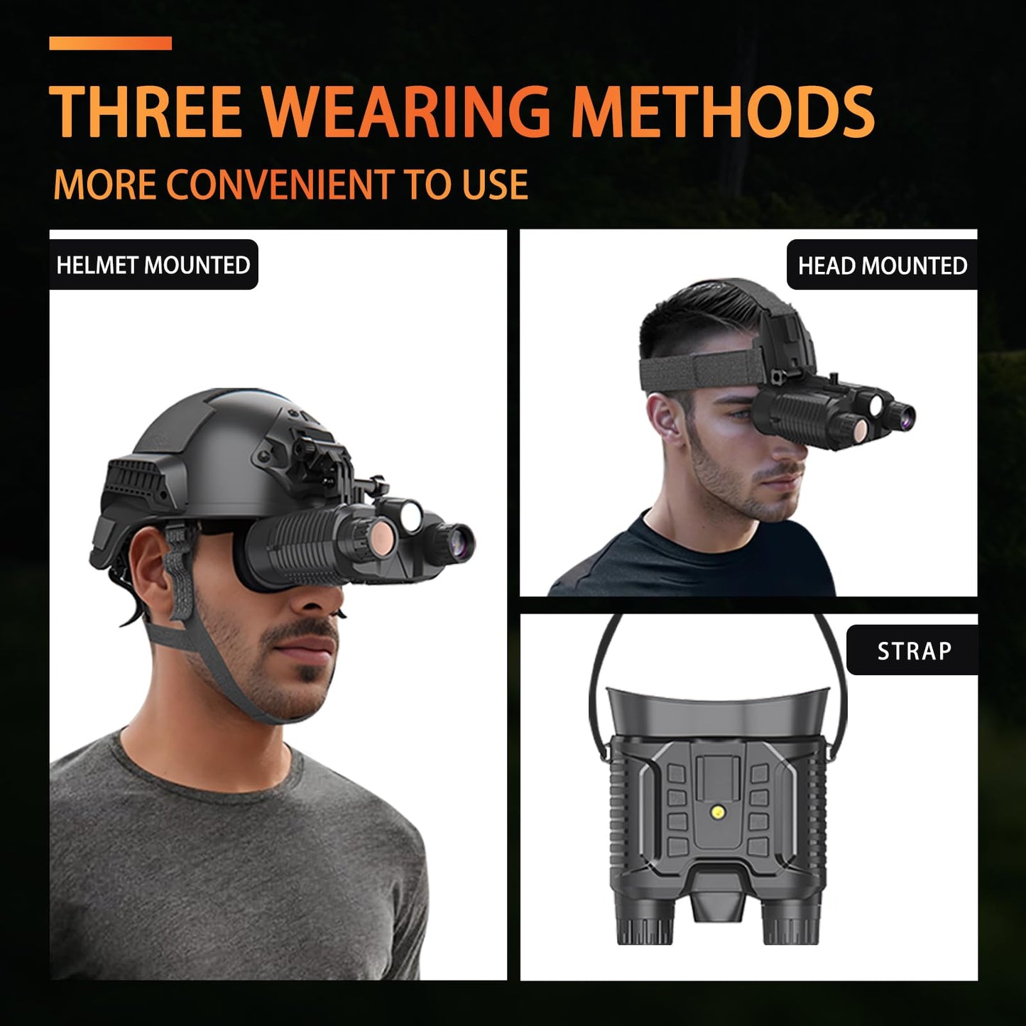 [2024 Upgrade] Night Vision Goggles Head Mounted,with Added White Fill Light Night Vision Binoculars 4K Video and 36MP Photo for Viewing 1312FT,8X Digital Zoom Long Rang Infrared Goggles Night