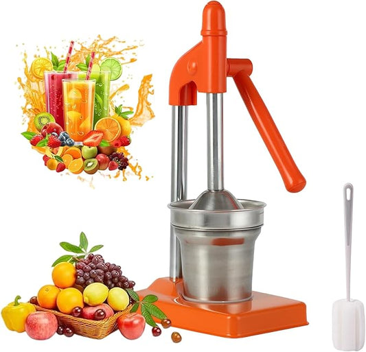 Cast Iron Juicer Hand Press, Stainless Steel Lemon Squeezer, With Non-skid Cup Baseeffort Saving Lever for Fresh Lemonade Orange Juice, Easy To Use, Home And Kitchen Essentials
