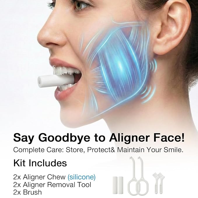 2 Pack Retainer Case, Compatible with Invisalign, Orthodontic Aligner Case with Removal Tool and Brush, White