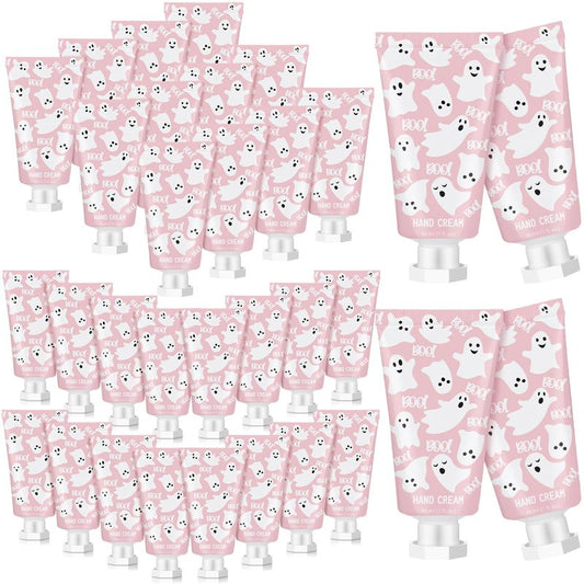 Heigble 48 Sets Pink Ghost Boo Hand Cream Gifts Bulk Halloween Hand Cream Travel Lotion Size Baby Shower Party Gifts Favors Pink Ghost Halloween Birthday Party Supplies for Guest