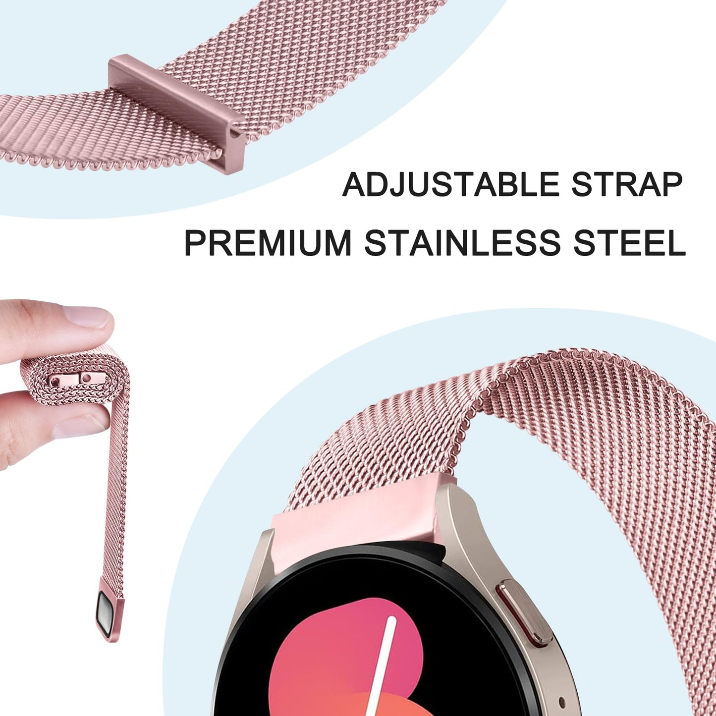 Veryfit Smart Watch Bands for IDW13, IDW16, IDW19 Smartwatch, Stainless Steel Metal Replacement Bracelet Strap for Fitpolo IDW13/Woneligo W13/FITVII HM57, ENOMIR/TOOBUR/MILOUZ/Gydom/Faweio/Veryfit IDW19