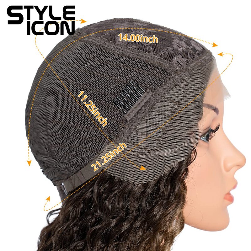 Style Icon 30" Long Curly Wig Ombre Lace Front Wig for women Heat Resistant Replacement Wig Density 130% Synthetic Wig (30 Inch, TT6/30W)