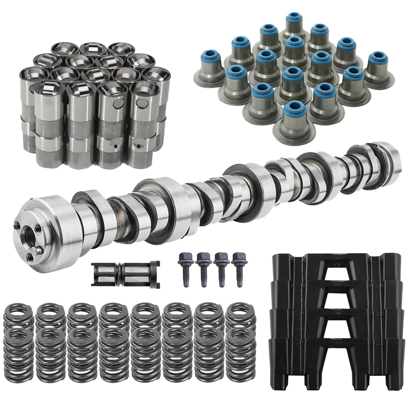 BuliBoao Stage 2 Cam Low Lift Camshaft with Springs Lifters for GM Truck LS 4.8 5.3 6.0 6.2L 1999-2013