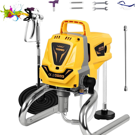 Airless Paint Sprayer for House Painting,1100W High Efficiency Airless Sprayer with Low Overspray,3300PSI Paint Sprayer for Home Interior Fence DIY Garage,DIY Handyman