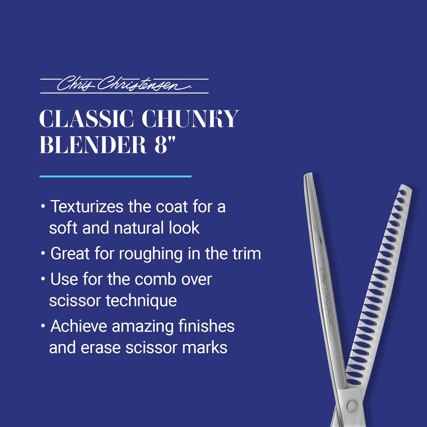 Chris Christensen Classic Series Grooming Shears, Full Set of Shears With Case, Groom Like a Professional, Any Skill Level, Made From 440C Japanese Steel