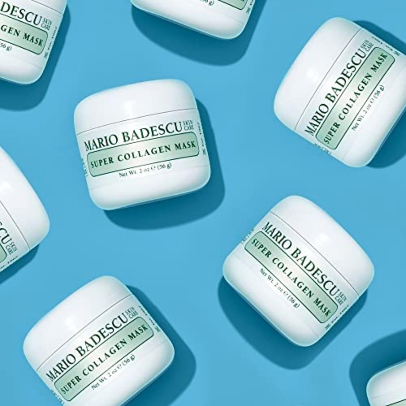 Mario Badescu Super Collagen Mask, Clay Mask Face Skin Care Ideal for Combination, Dry or Sensitive Skin, Pore Minimizer with Hydrating Collagen and Purifying Kaolin Clay, 2 Oz
