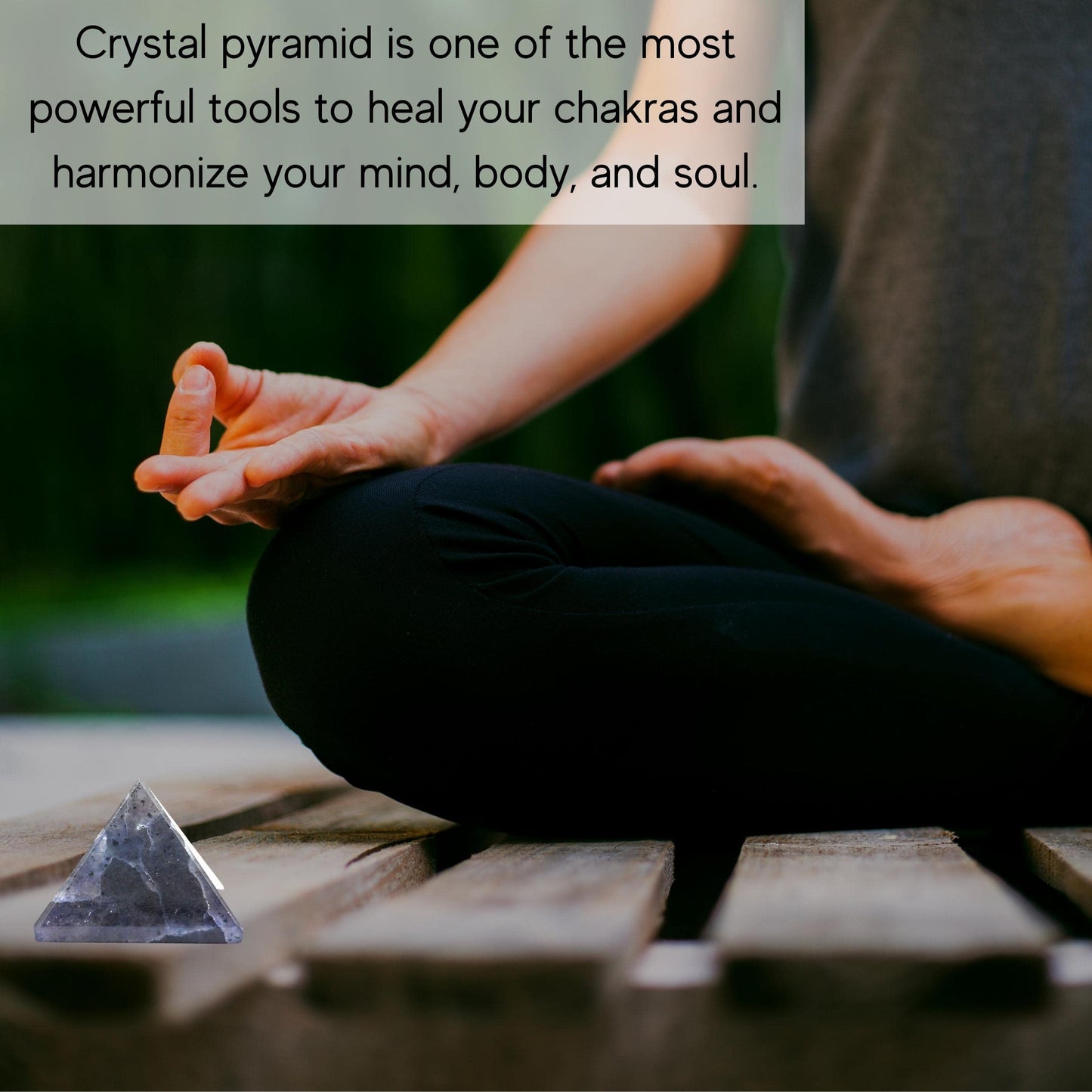 Amazing Gemstone Iolite Pyramid Crystal Healing Stones - 2" Great Pyramid Figurine of Natural Stone Pyramid for Meditation, Reiki, Chakra Balancing and Crystal Pyramids Grid