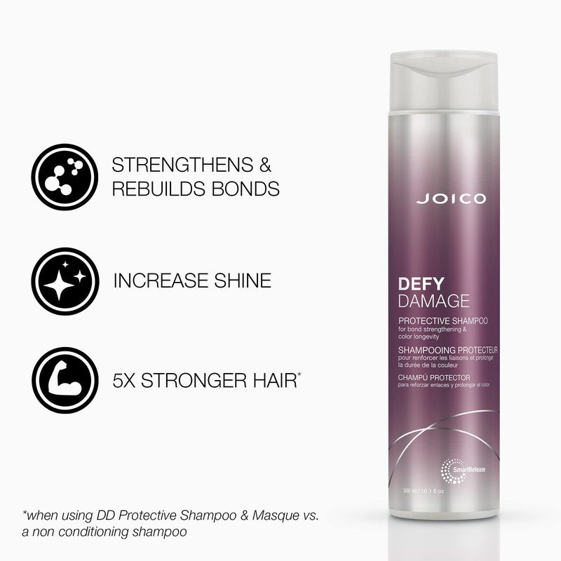 Joico Defy Damage Protective Shampoo & Conditioner Set | For Color-Treated Hair | Strengthen Bonds & Preserve Hair Color | With Moringa Seed Oil & Arginine