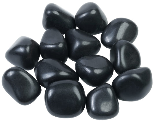 "800+ Carat, 13 Pcs Black Agate Tumbled Stones and Crystals Set for Chakra Reiki Healing Mediation Crystals Polished Stones Gemstones and Crystals Tumble for Gift Home Decor Size: 20-25mm by Crocon"