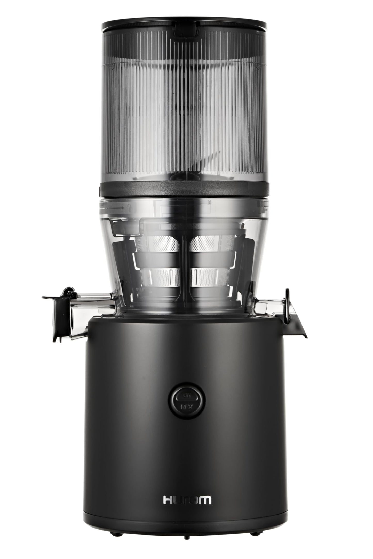 Hurom H320 Cold Press Juicer Machine, Easy to Clean Masticating Slow Juicer, Coarse Strainers, Self-Feeding, Hands Free, Family Size, Quiet Motor, Easy Assembly (Black)