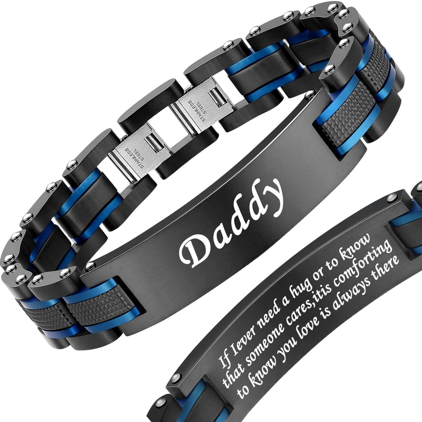 Zillaly Men's Bracelet Two-Color Diamond Hip-hop Jewelry Gift Birthday Jewelry Gift Husband Boyfriend