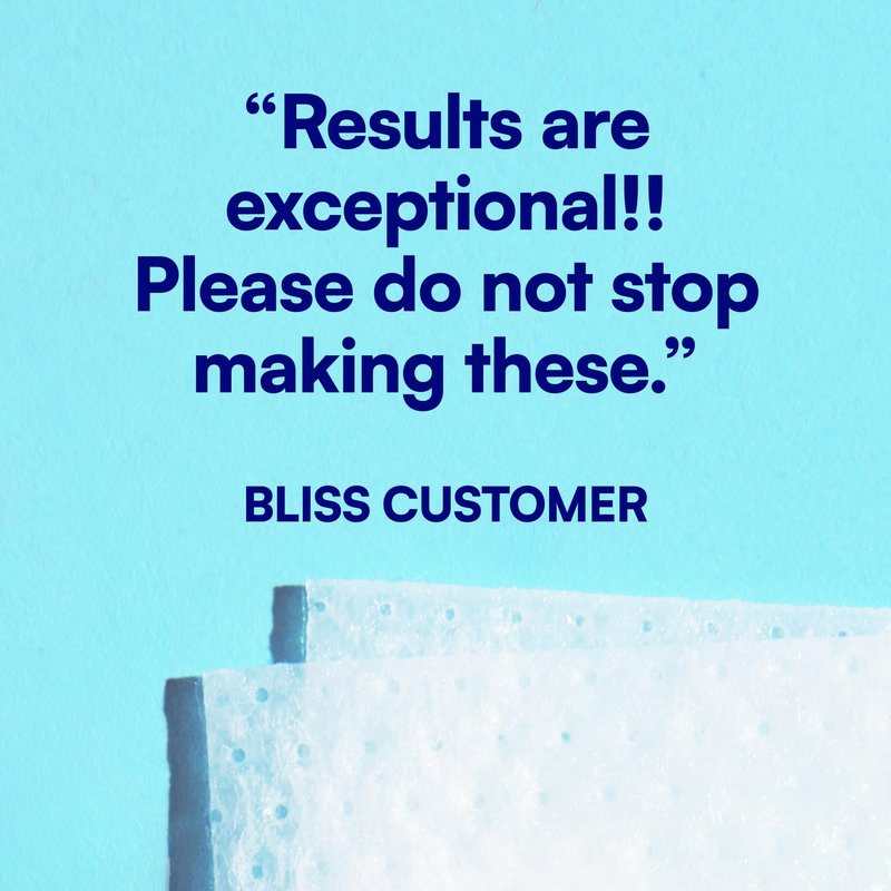 Bliss That's Incredi-Peel Glycolic Resurfacing Facial Pads - 15 ct - Single-Step Pads for Exfoliating and Brightening - Targets Fine Lines and Discoloration - Travel-Friendly - Vegan & Cruelty-Free