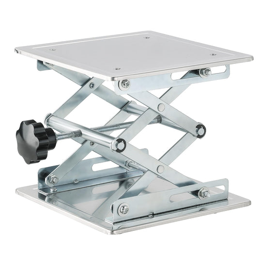 Acymner 8" x 8" Lift Table Lab Scissor Stand Platform | Stainless Steel Laboratory Lift Stand, Lab Lift Stand Table Lifting Jack Platform, Expandable Lift Height Range 3.3"/85mm to 11"/280mm