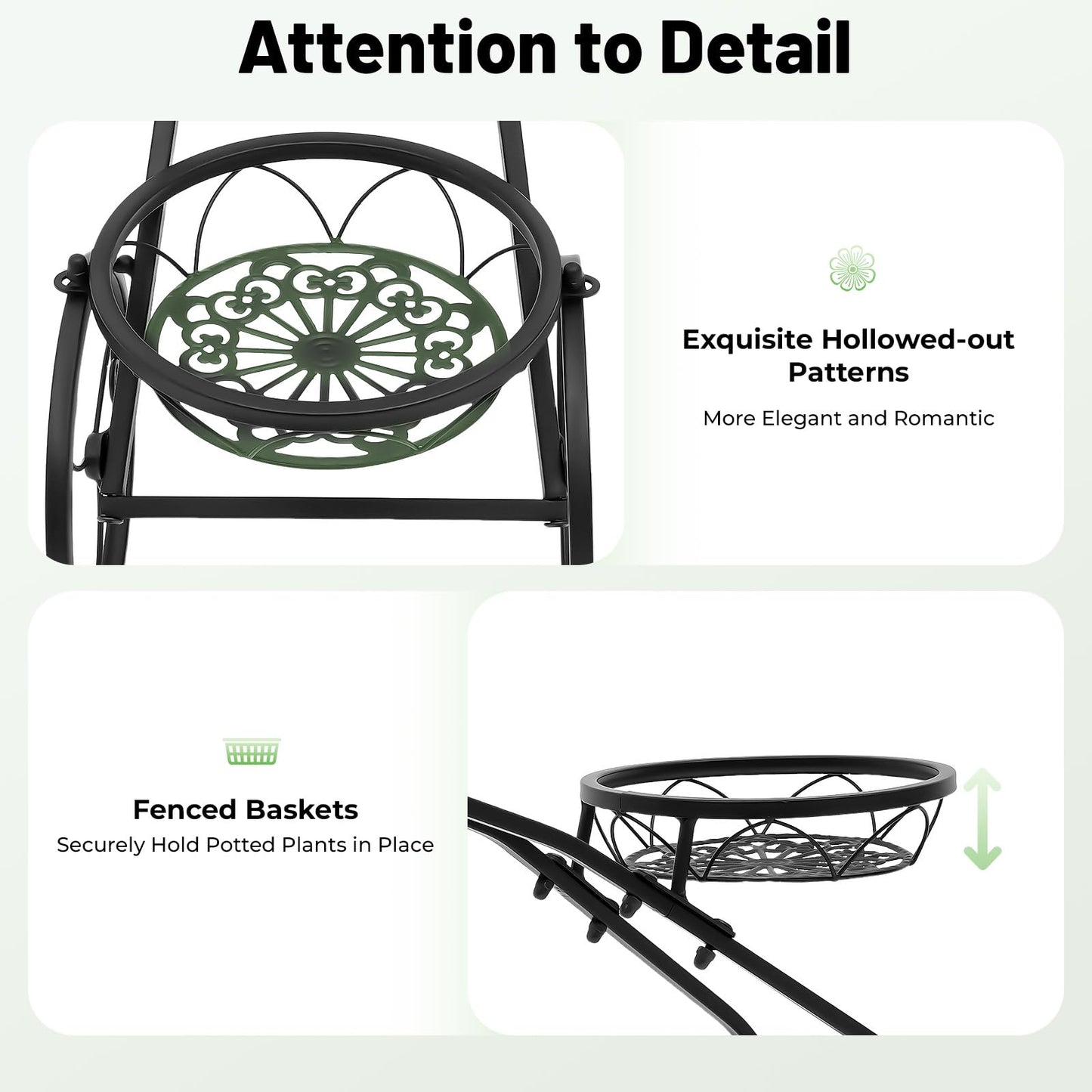 Three-wheeled Plant Stand,Metal Flower Pot Cart Holder,Metal Bicycle Plant Display Rack,3-Tier Tricycle Planter with Wheels,Bike Shape Plant Corner Shelf for Indoor Outdoor Garden,Patio,Lawn Decor