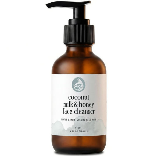 Coconut Milk & Honey Face Wash 4 fl oz – Gentle Hydrating Cleanser for Sensitive to Dry Skin | Fragrance-Free, Non-Drying Formula with Aloe & Jojoba | Ideal for Redness, Dryness & Daily Makeup Removal