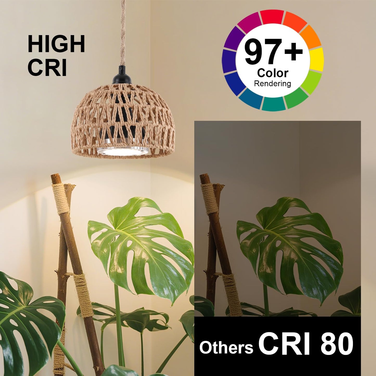 Cofiveevo Hanging Grow Lights for Indoor Plants, Full Spectrum Plant Light, with Timer and 15FT Power Cord, 30W Pendant Plant Lights for Indoor Growing, Garden, Flowers, Greenhouse (4000k)