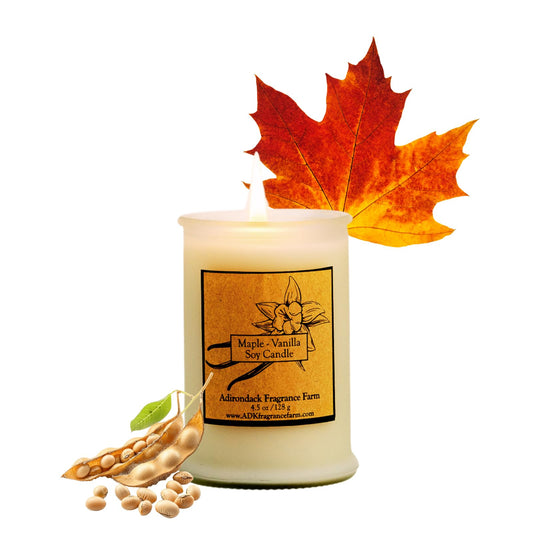 ADK Maple Vanilla Scented Candle, 4.5 Oz Aromatherapy Candle, Proudly Poured in The USA, Natural Wax for Relaxation and Home Décor, for Gift, Kitchen, and Living Spaces